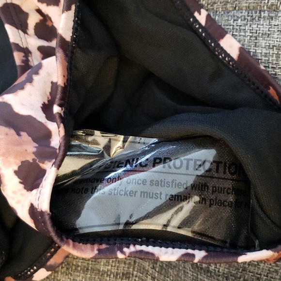 Holipick Keyhole High Neck Swim Black Tankini Top With Leopard Bikini Bottom S - Picture 10 of 10